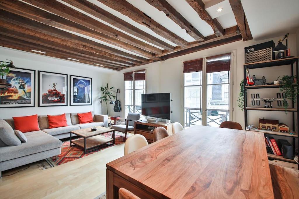 Typical Parisian Duplex#4Pers#Le Marais Lägenhet Exteriör bild