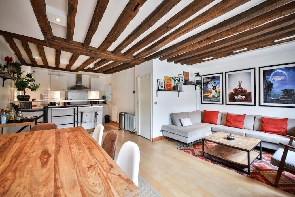 Typical Parisian Duplex#4Pers#Le Marais Lägenhet Exteriör bild